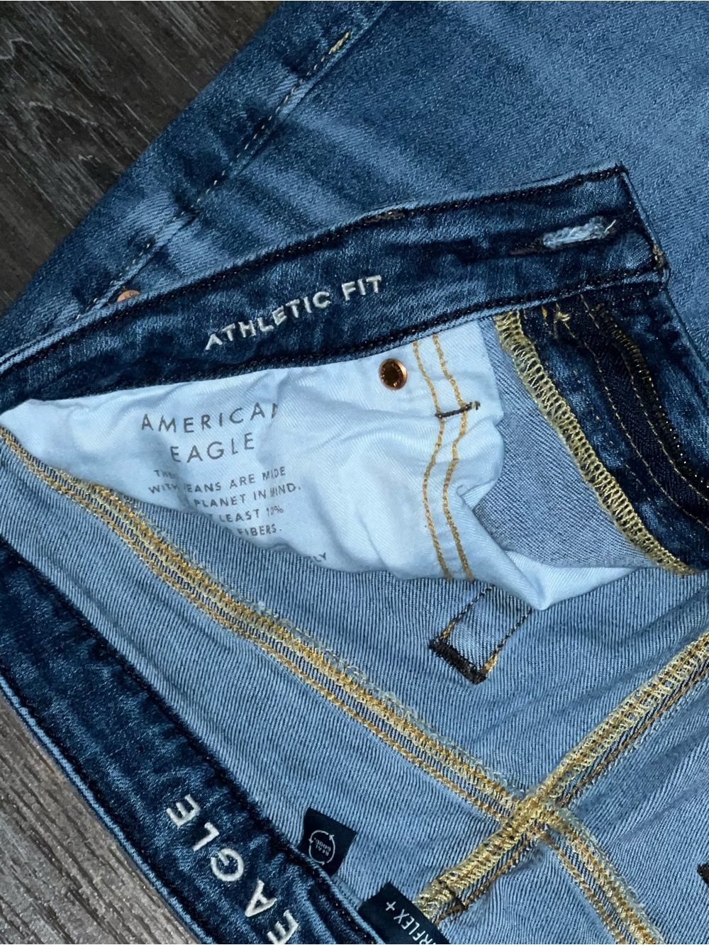 American Eagle Outfitters Men's Dark Blue Jeans